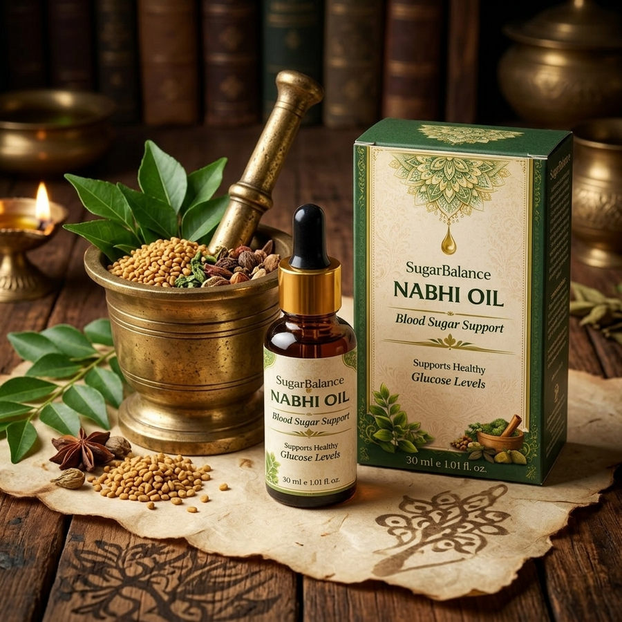 SugarBalance™ Nabhi Oil - Ayurvedic Sugar Support (100% Natural)