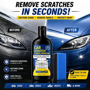 Car Scratch Removal Wax before and after